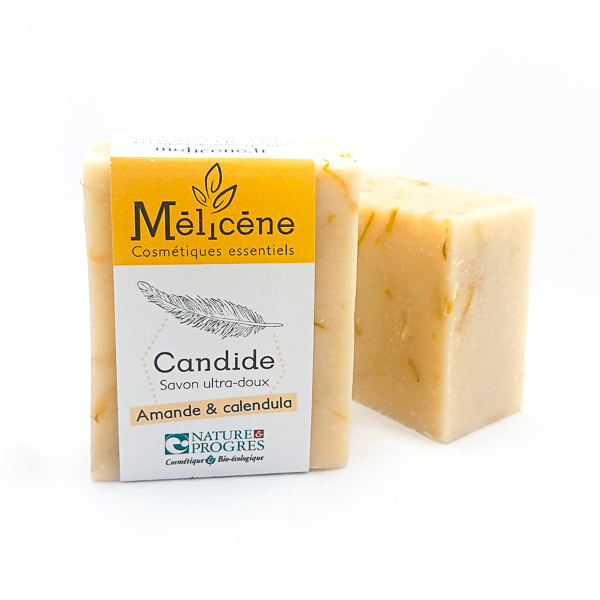 Savon ultra-doux ▪ CANDIDE ▪ Amande & calendula (avec etiquette)